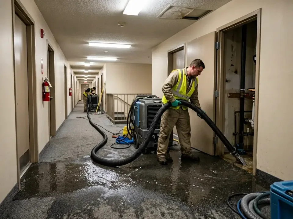 multi-unit-apartment-hallway-f-005 — frequently asked questions, Emergency Burst Pipe Water Extraction & Removal in Five Cor…
